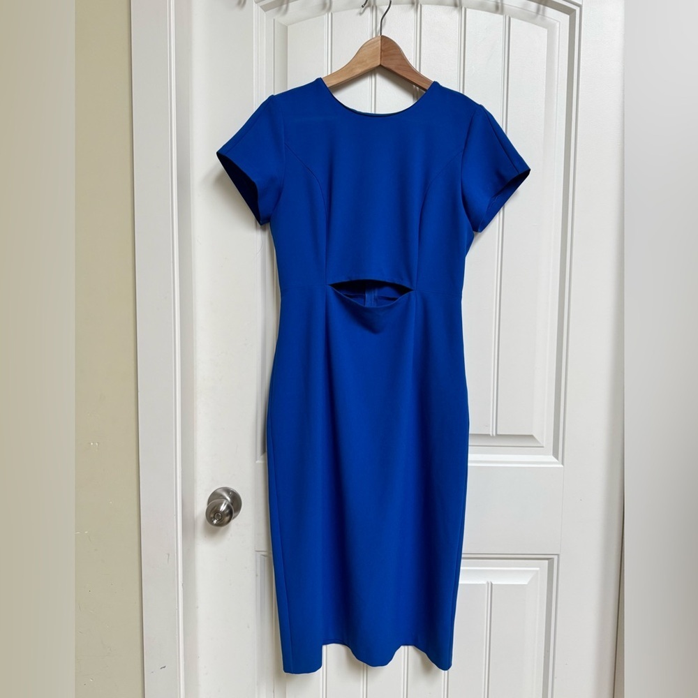 Babaton Royal Blue Cutout Pencil Midi Dress. Size 6